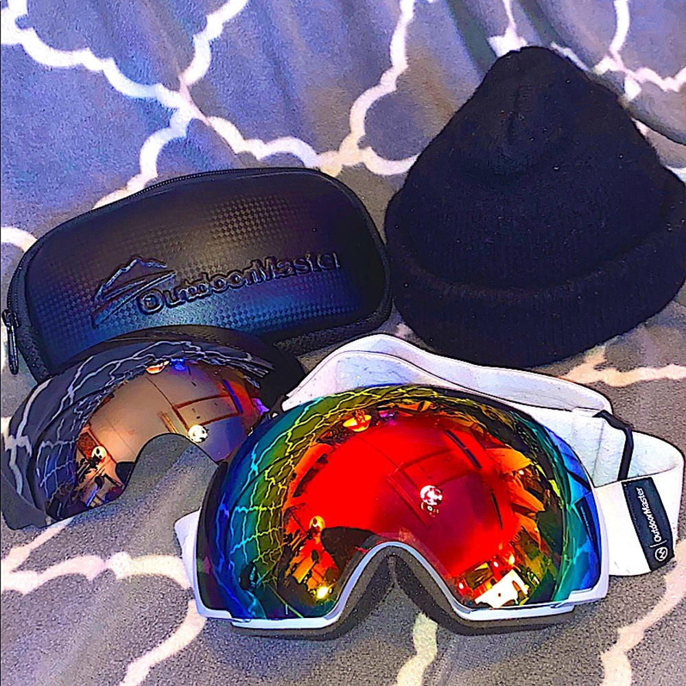 Outdoormaster interchangeable snow/ ski goggles